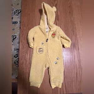 Disney Winnie the Pooh & HoneyBee Zip Up Baby Coverall
